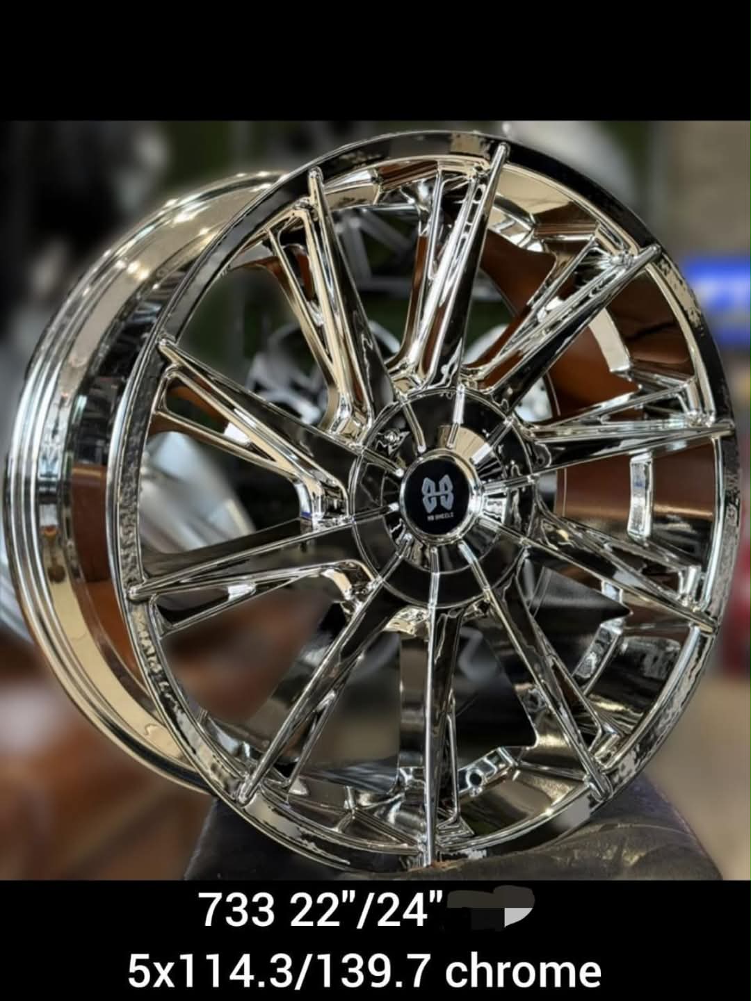733 Chrome Alloy Wheel 24Inch- 5x139.7