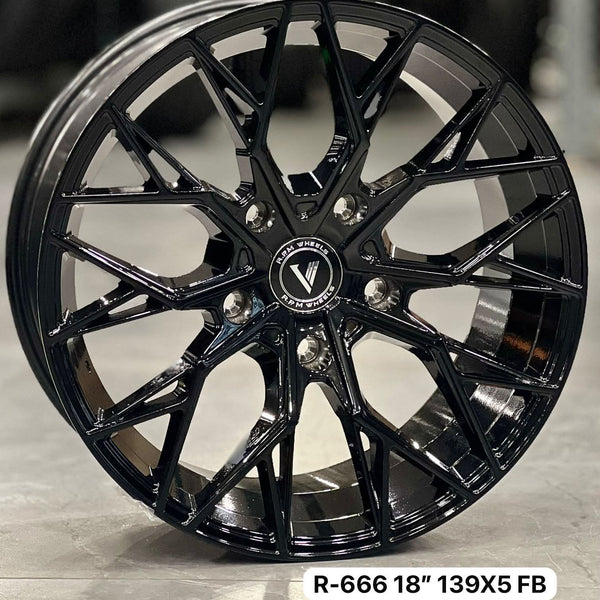 R-666 Alloy Wheel 18 Inch Black Milled