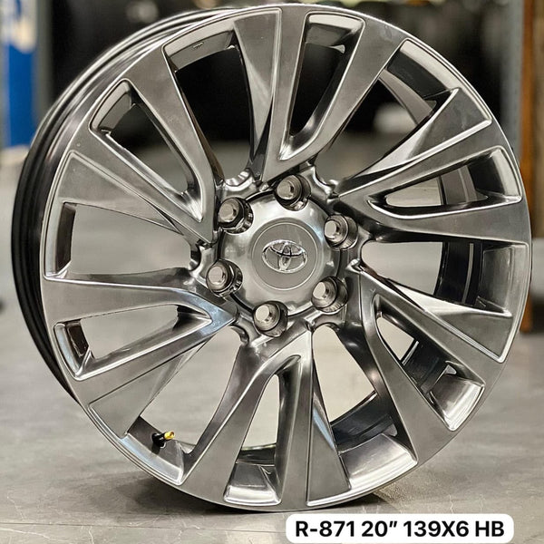 Toyota Style R-871 Alloy Wheels 20 Inch 6x139.7 Hyper Black