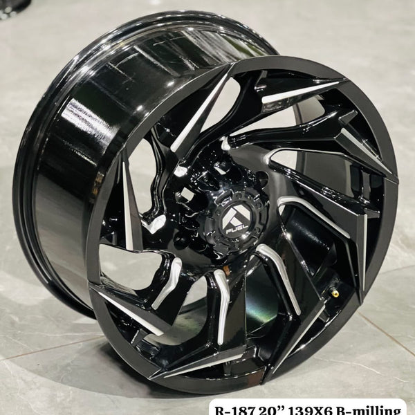 Fuel R-187 Alloy Wheels 20 Inch 6x139.7 Black Milling