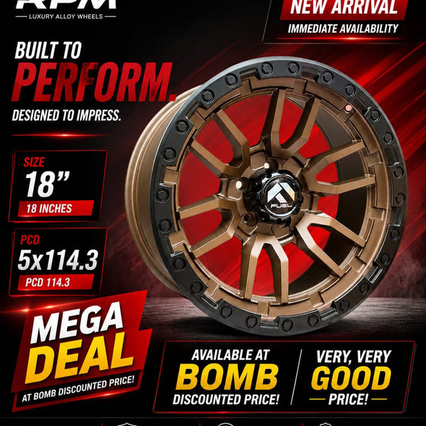 Fuel Style Alloy Wheel Set of 5 18 Inch 5x114.3 Bronze