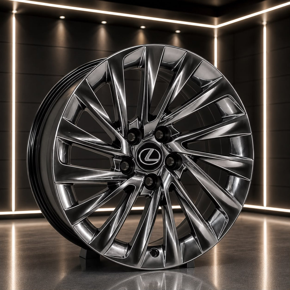 Lexus Style 17 Inch 5x114.3 Hyper Black Alloy Wheels for Toyota Innova Hycross