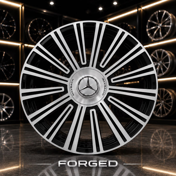 Mercedes Maybach Style Forged Alloy Wheel 18 Inch 5x112 Black Machined