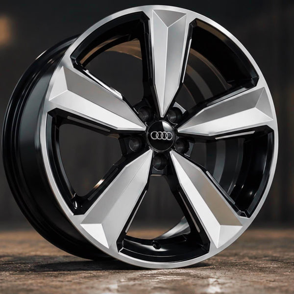 Audi Style Alloy Wheel 20 Inch 5x112 Black Machined