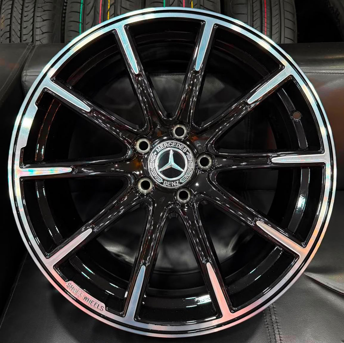 Mercedes AMG Style Alloy Wheel 18 Inch 5x112 Black Machined