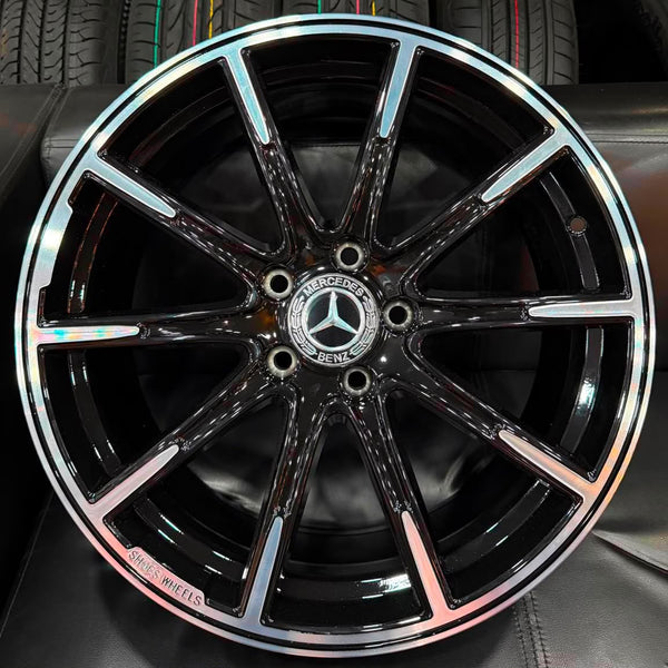 Mercedes AMG Style Alloy Wheel 18 Inch 5x112 Black Machined