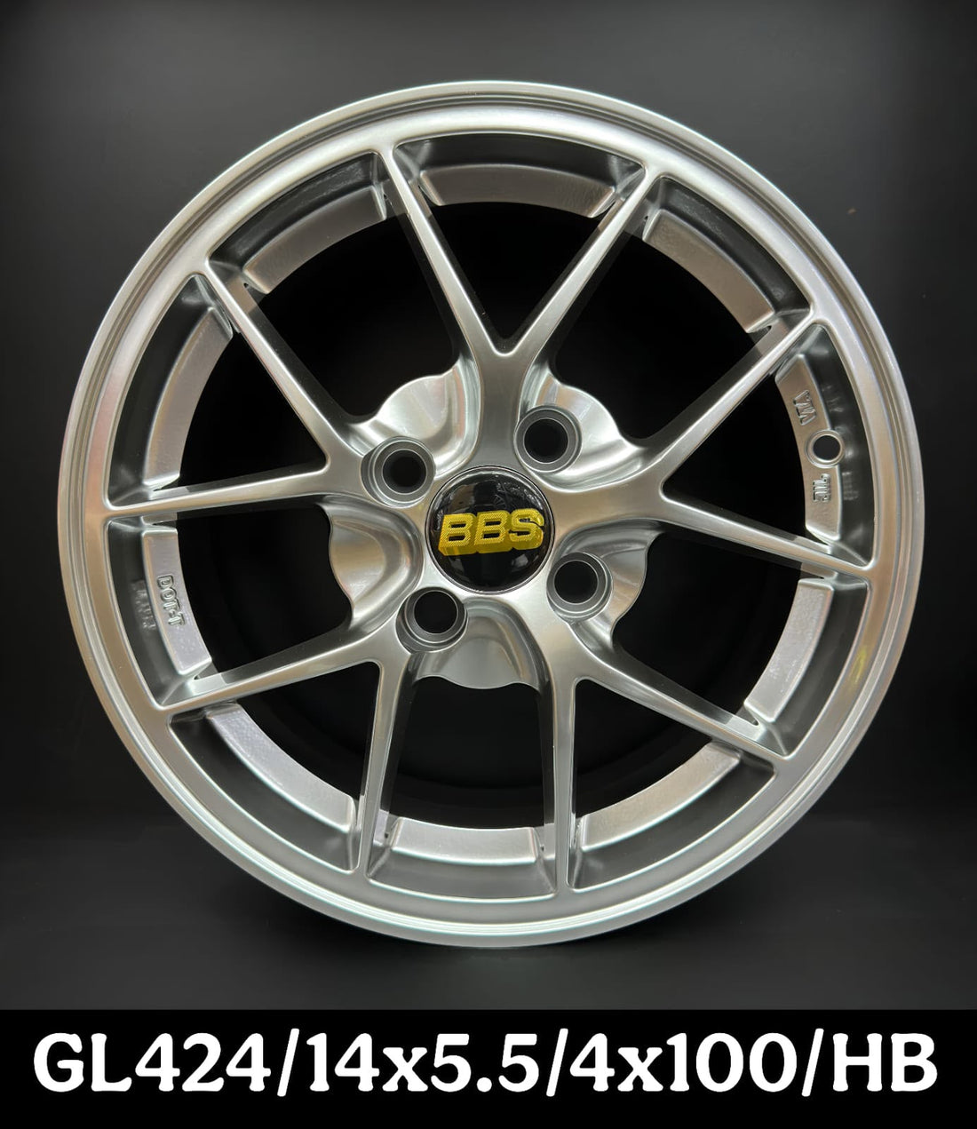 BBS Style GL424 Alloy Wheel 14 Inch 4x100 Hyper Black