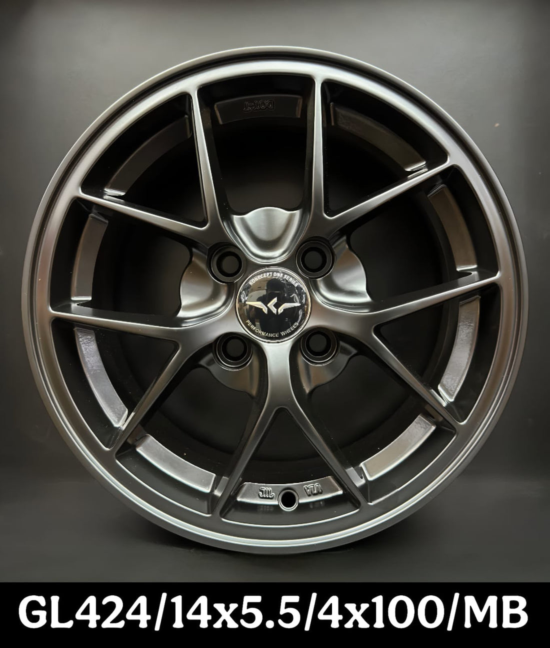 GL424 BBS Style Alloy Wheel 14 Inch 4x100 Matte Black