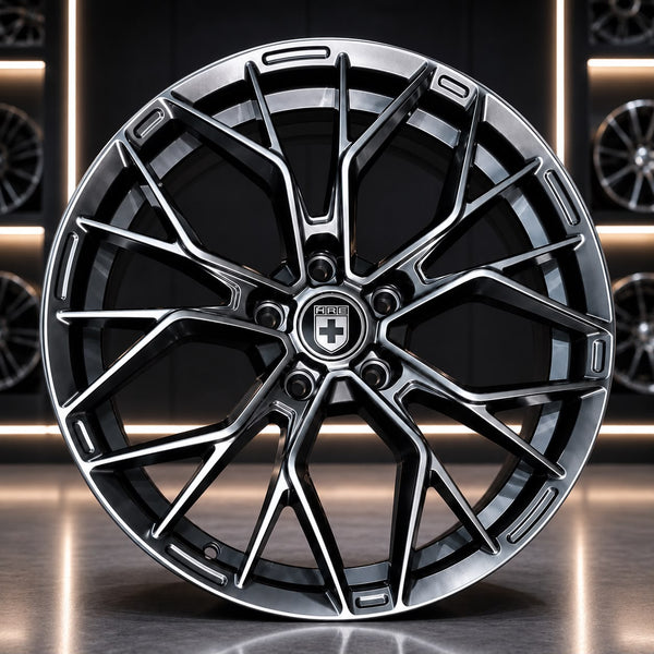 HRE Style 18" Alloy Wheel | 5x114.3 PCD | Hyper Black Finish