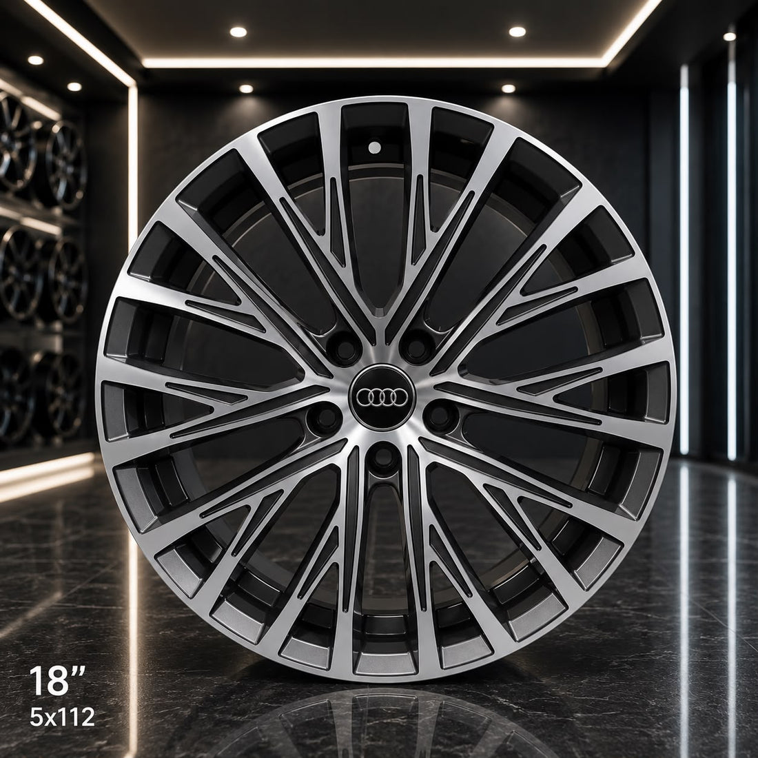 18" Audi Style Multi-Spoke Alloy Wheel – GBM Finish
