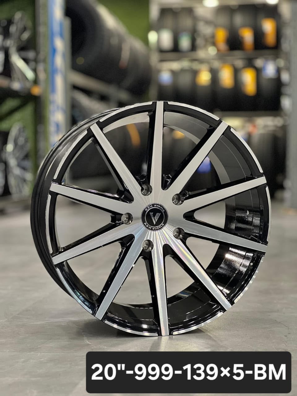 RPM 999 Alloy Wheel 20 Inch 5x139 Black Machine