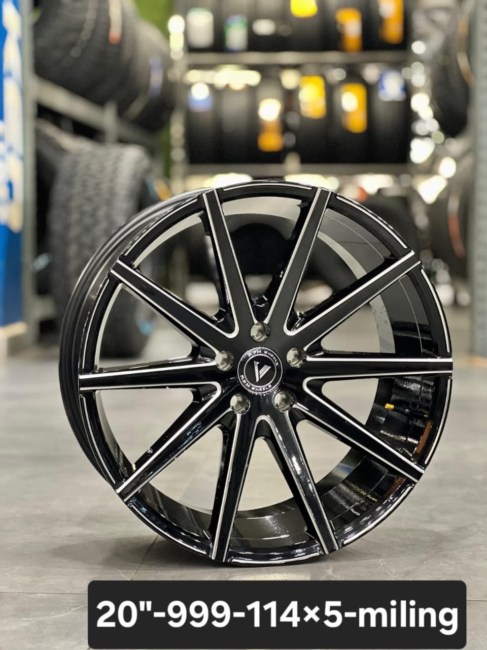 RPM 999 Alloy Wheel 20 Inch 5x114 Black Milling