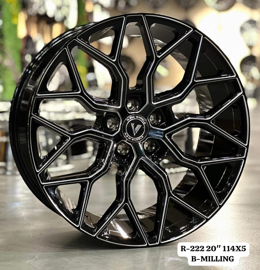 RPM R-222 Alloy Wheel 20 Inch 5x139 Black Milling