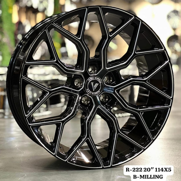 RPM R-222 Alloy Wheel 20 Inch 5x139 Black Milling
